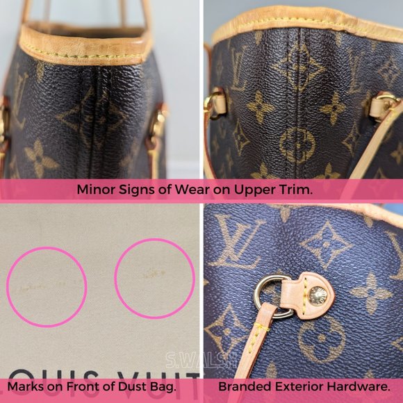 Louis Vuitton LV 👜 MINT Neverfull MM Monogram Beige Tote Bag SD2077 - Picture 14 of 16